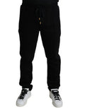 Men's Black Cotton Skinny Jogger Sweatpants Pants
