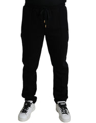 Men's Black Cotton Skinny Jogger Sweatpants Pants