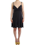Women's Gray Knitted A-Line Dress Viscose