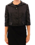 Women's Black Short Bolero Shrug Jacket Coat Polyester