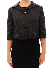 Women's Black Short Bolero Shrug Jacket Coat Polyester