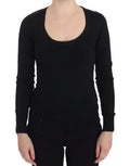 Women's Cashmere & Cotton Crewneck Sweater Black Viscose