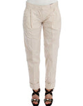 Women's Beige Chinos Casual Dress Pants Khakis Nylon