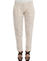 Women's Beige Chinos Casual Dress Pants Khakis Nylon