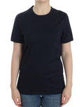 Women's Lingerie Blue Crewneck Cotton Logo T-Shirt