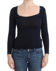 Women's Lingerie Blue Top Blouse Jumper Lace Rayon