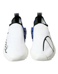White Blue Sorrento Low Top Men Casual Sneakers Shoes And Polyester Viscose