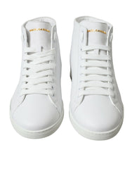 White Saint Tropez High Top Men Sneakers Shoes Leather