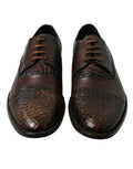 Men's Brown Exotic Leather Lace Up Oxford Dress Shoes