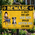 Personalizado Paw Print Cartoon Character Dog Garden Tinplate Sign with Name Garden Decor Birthday Anniversary Gift for Pet Owner Lover