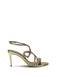 Casadei Julia Josephine Heel Sandal — Gold