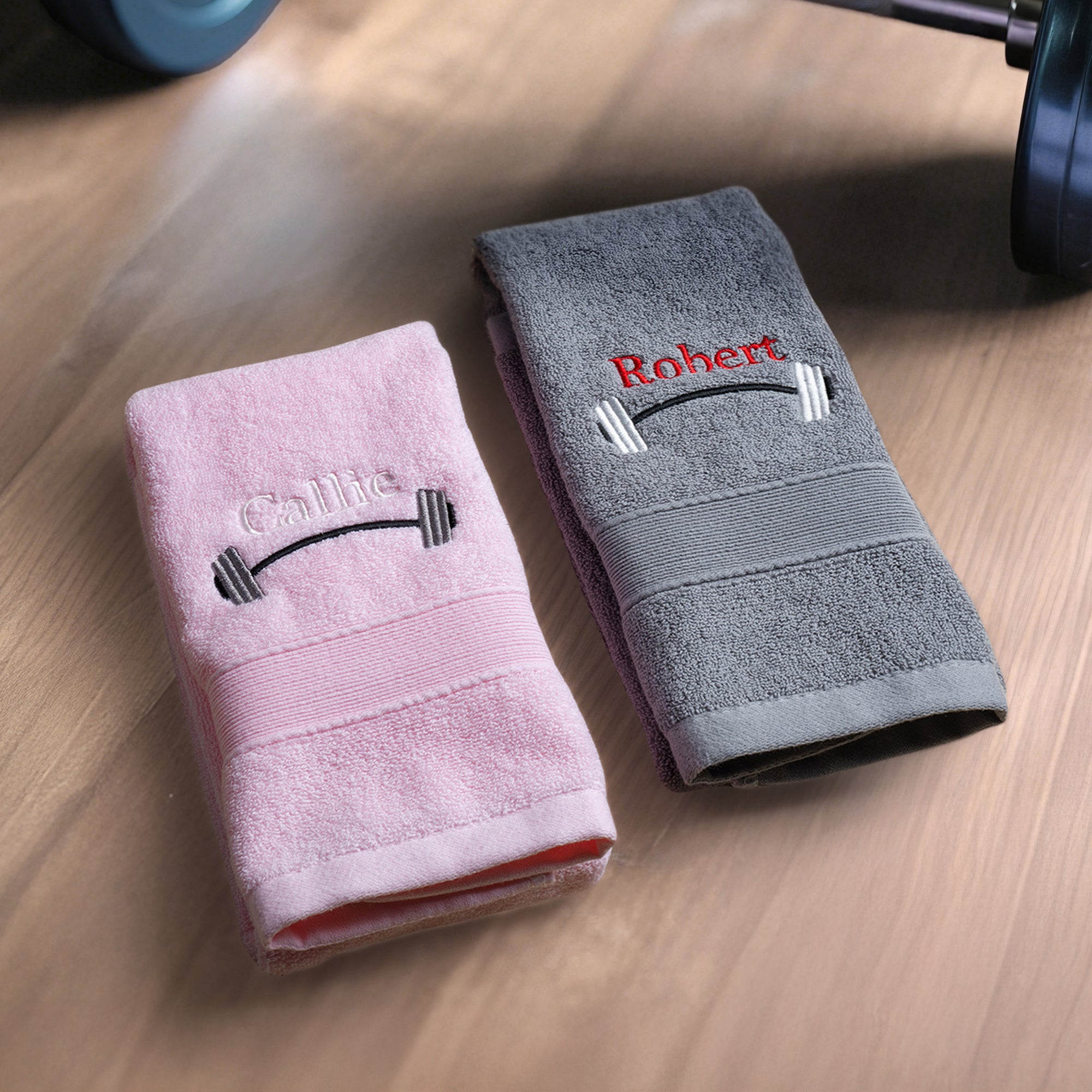 Toalla Personalizada de Halterofilia con Nombre Bordado Buen Deporte Equipo de Entrenamiento Regalo de Aniversario para Halterófilo Aficionado al Fitness