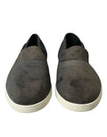Men's Saint Tropez Slip-On Gray Lambskin Leather Crocodile Flats
