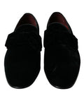 Men's Velvet Loafer Black Cotton