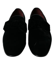 Men's Velvet Loafer Black Cotton