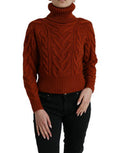 Women's Sweater Brown Virgin Wool Cashmere