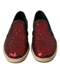 Men's Sequined Loafer Red Leather