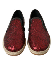 Men's Sequined Loafer Red Leather