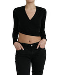 Women's Virgin Wool V-Neck Cardigan Black