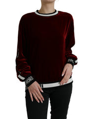 Women's Velvet Viscose-Silk Sweater Red