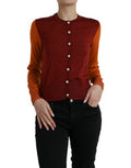 Women's Silk Crewneck Cardigan Multicolor