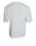 Men's White Cotton Short Sleeves Crewneck T-Shirt