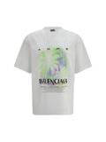 Camiseta de algodón con estampado gráfico Balenciaga - Blanco