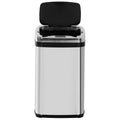 30L Automatic Kitchen Bin with Lid, Stainless Steel Sensor Bin for Living Room, Silver