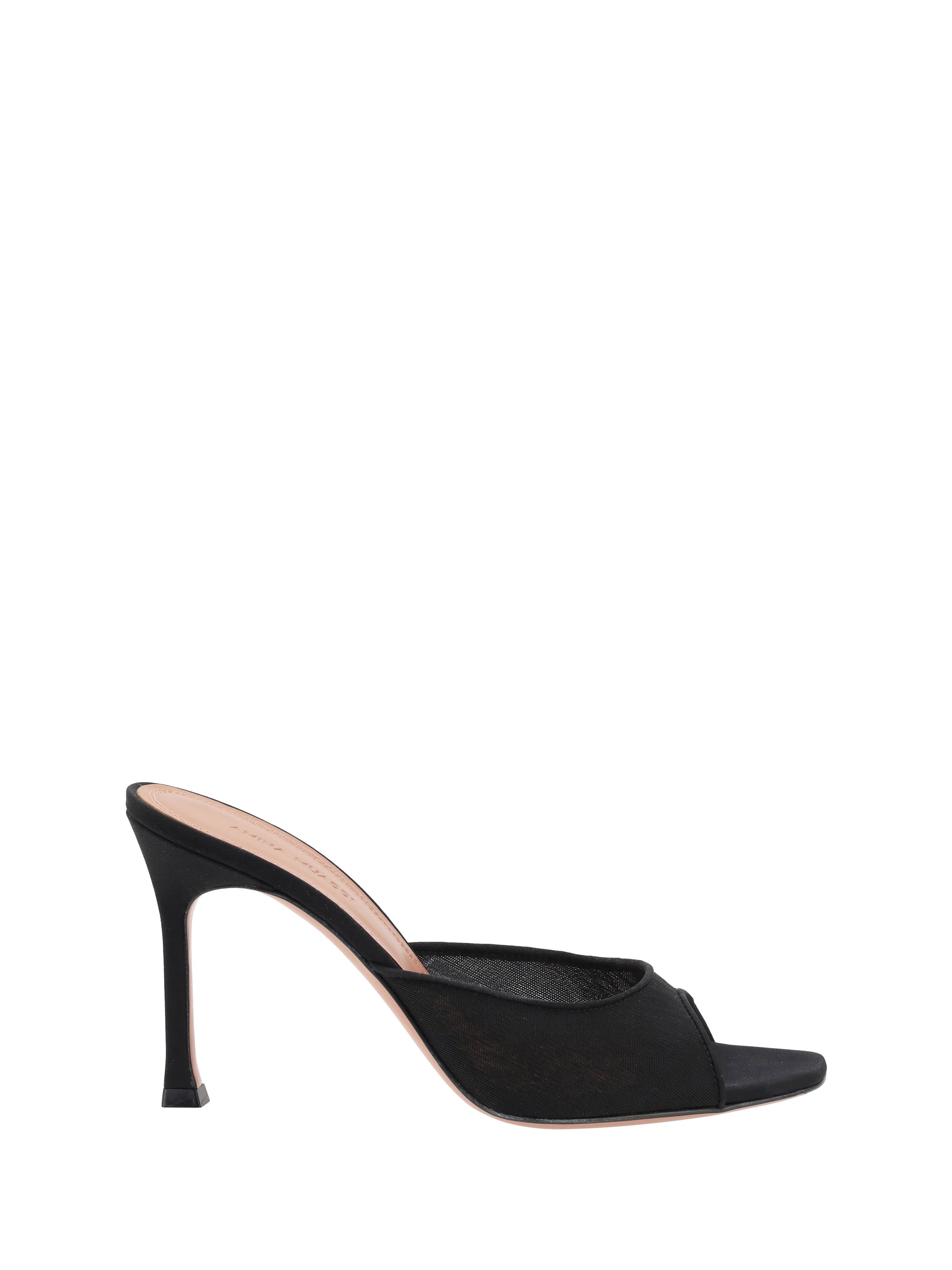Amina Muaddi Alexa Sandal — Black