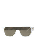Women's White Acetate Mirror Lenses Dg4356 Sunglasses