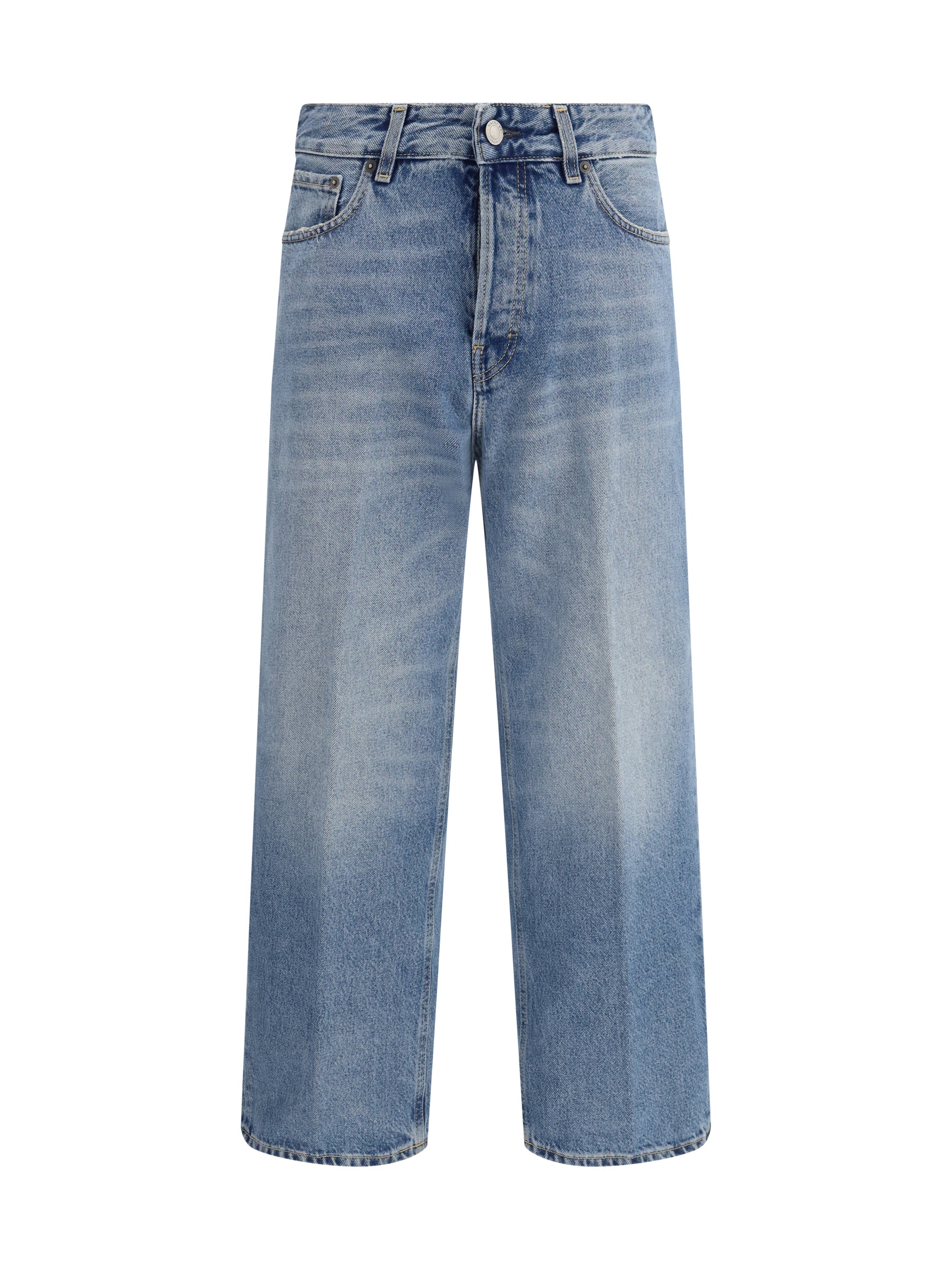 Haikure Boyfriend Cotton Jeans — Blue