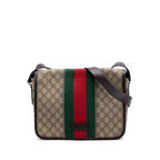 Medium GG Supreme Web Flap Messenger Bag