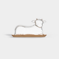 GENICOOK Hand-Blown Cow Butter Dish