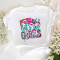 Personalizado Let's Go Niñas sombrero de vaquero Bota de herradura Multicolor Camiseta Sudadera con nombre Cumpleaños Regalo de Navidad para las mujeres