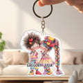 Llavero acrílico personalizado de dibujos animados con nombres Uso diario Regalo de San Valentín Aniversario para pareja Novio Novia
