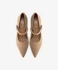 EternalPace Shimmer Buckle Pointed Toe Heeled Pump