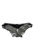 Women's Silver Polyester Stretch Top Elastane