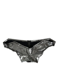 Women's Silver Polyester Stretch Top Elastane