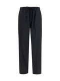 MM6 Maison Margiela Drawstring Straight-Leg Trousers — Black