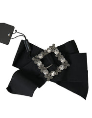 Women's Black Swarovski Crystal Embellished Hair Clip Brass Accessory