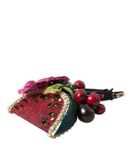 Women's Red Watermelon Cherry Crystal Hairband Statement Diadem Silk Polyester Nylon Elastane Accessory