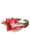 Multicolor Floral Applique Silk Women Headband Diadem Polyester Acrylic Cotton Accessory