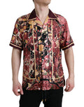 Men's Multicolor Button Down Silk Shirt