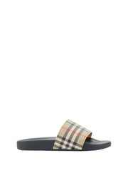 Men's Brown Rubber Slides Sandals