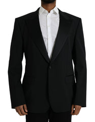 Men's Black Sicilia Single Breasted Coat Blazer Clothing