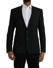 Men's Blue Gold Notch Single Breasted Coat Blazer Clothing