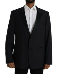 Men's Blue Martini Single Breasted Coat Blazer Virgin Wool Silk Polyester Clothing