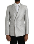 Men's Off White Martini Double Breasted Coat Blazer Silk Clothing