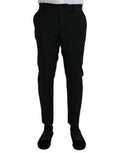 Men's Black Wool Slimfit Dress Formal Pants Virgin