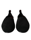 Men's Black Suede Loafers Formal Dress Slip On Shoes Goatskin Leather